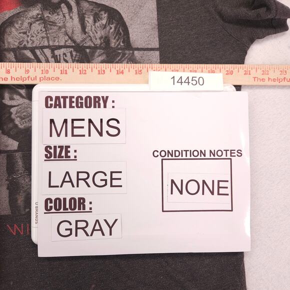 21 Men Wiz Khalifa Rap Graphic Crew Neck Short Sleeve T-Shirt Mens Size L Gray - Picture 7 of 9